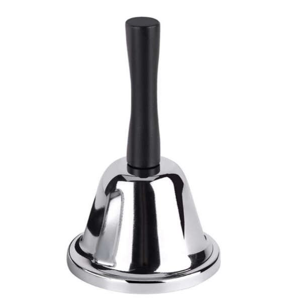 Silver Handheld Bell For Sound Cleansing