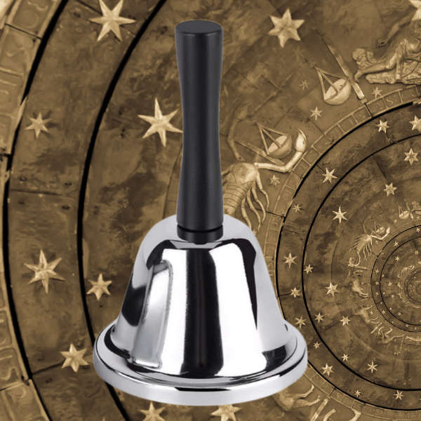 Silver Handheld Bell For Sound Cleansing