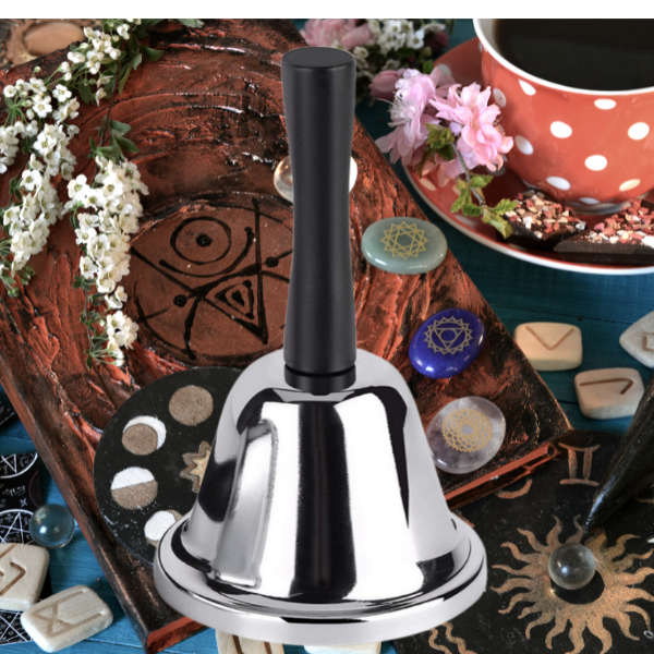 Silver Handheld Bell For Sound Cleansing