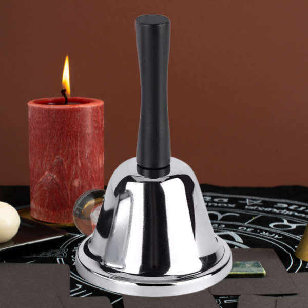 Silver Handheld Bell For Sound Cleansing
