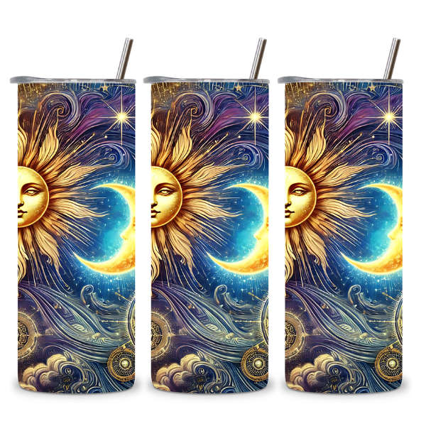 Sun and Moon Tumbler  Balance in Every Sip 