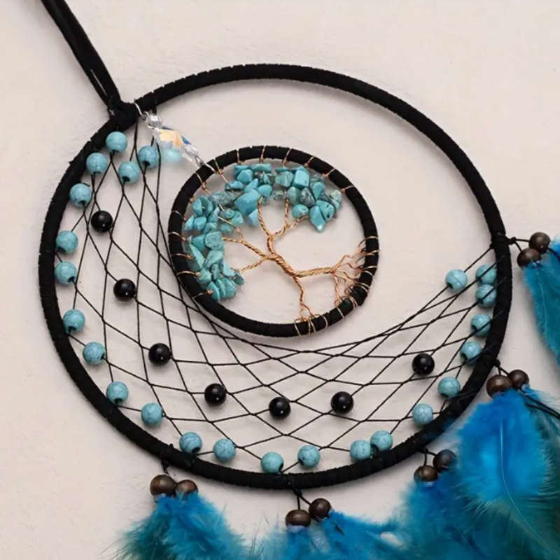 Tree of Life Moon Dreamcatcher  Intuition, Healing & Celestial Balance