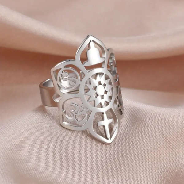Unity Lotus Adjustable Ring