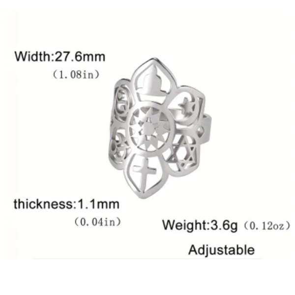 Unity Lotus Adjustable Ring