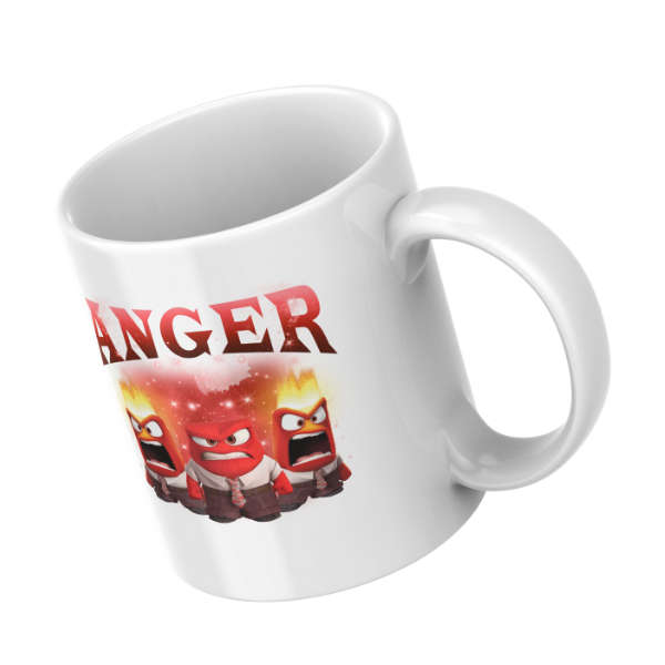 Anger Themed Coffee Cup and Coaster Set