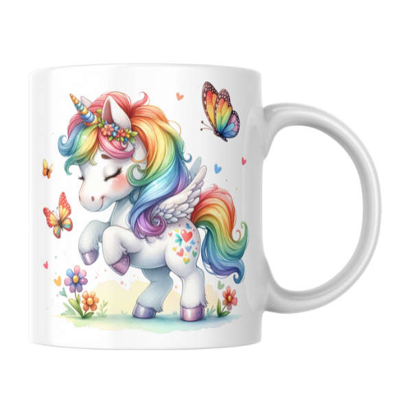 Unicorn Coffee Cup and Coaster Set