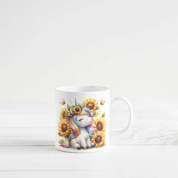 Sunflower Unicorn Coffee Cup