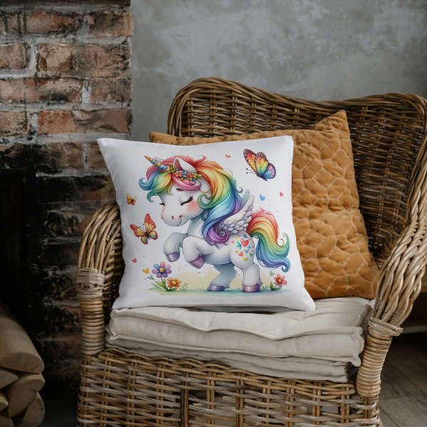 Cute Unicorn Throw Pillow