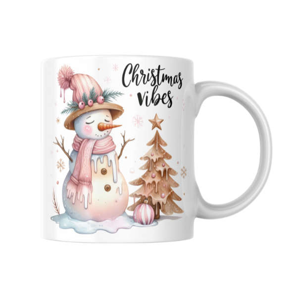 Christmas Vibes Coffee Cup and Coaster Set