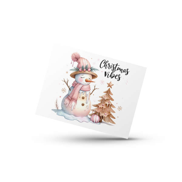 Christmas Vibes Coffee Cup and Coaster Set