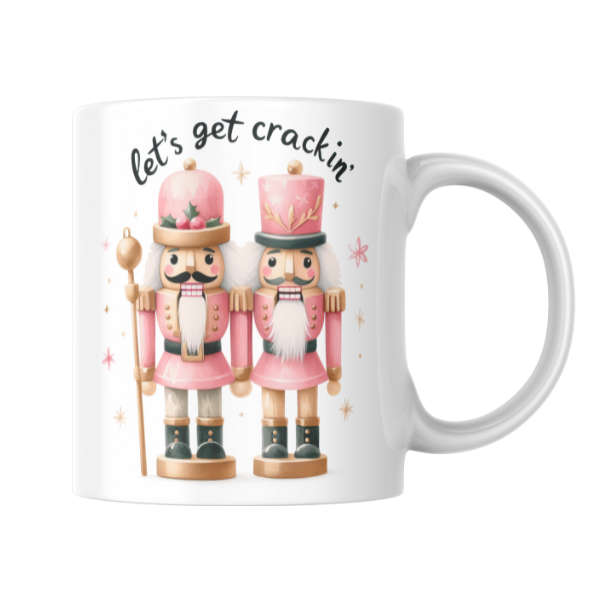 Let's Get Crackin Nutcracker Coffee Cup and Coaster Set