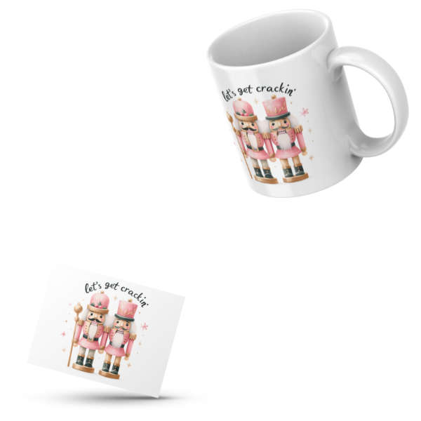 Let's Get Crackin Nutcracker Coffee Cup and Coaster Set