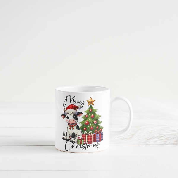 Baby Cow Merry Christmas Coffee Cup