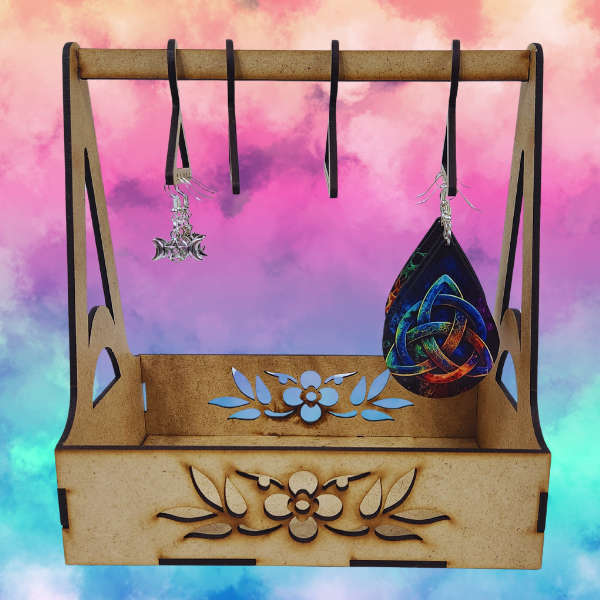 Wooden Trinket & Earring Display Stand