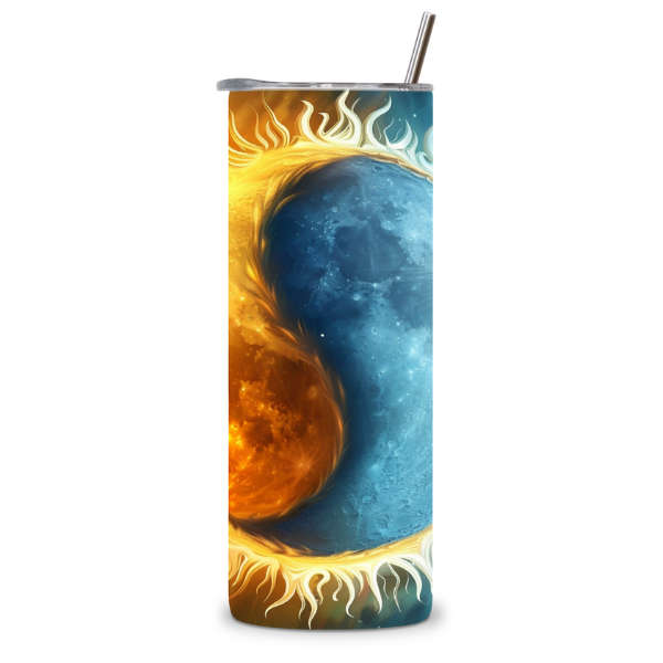Yin And Yang Sun and Moon Tumbler