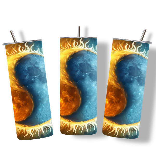 Yin And Yang Sun and Moon Tumbler