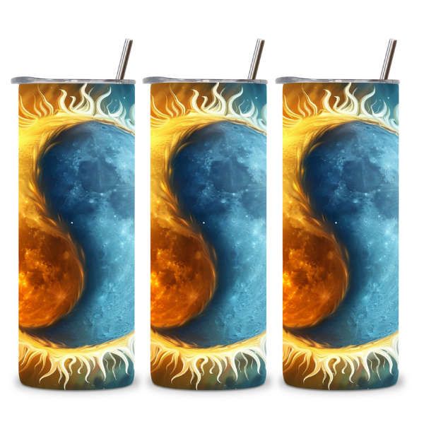 Yin And Yang Sun and Moon Tumbler