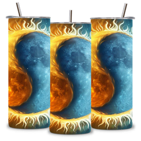 Yin And Yang Sun and Moon Tumbler
