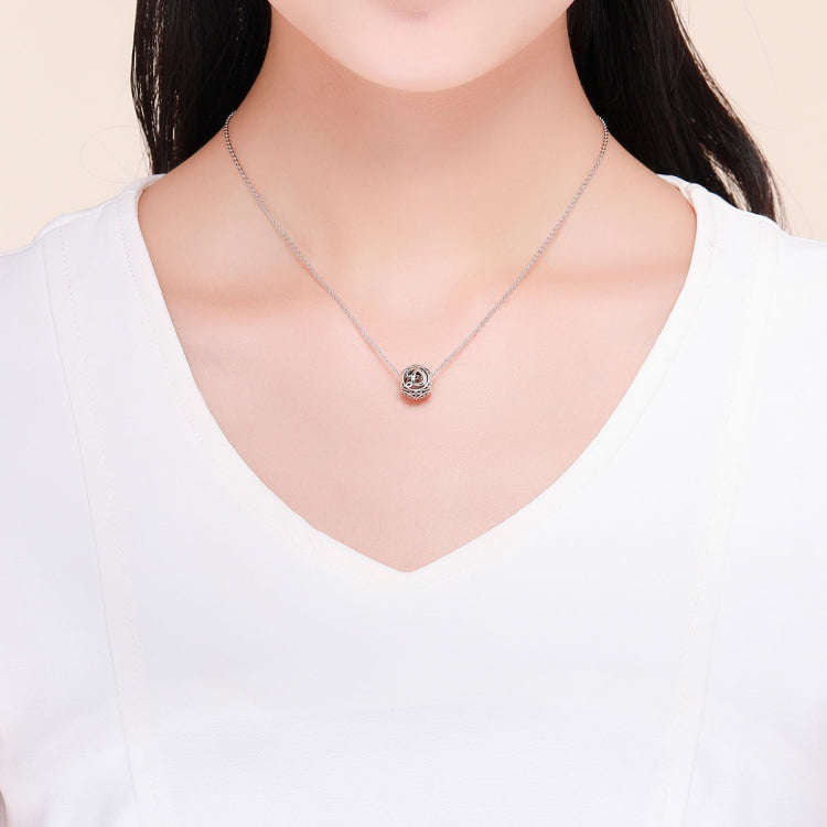 S925 Sterling Silver 26 English Letter Beads DIY Bracelet Necklace Accessories, Style:D