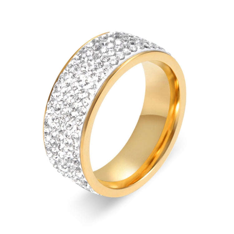 Stainless Steel Eternity Ring For Wedding Band Engagement Promise Crystal And Rhinestones Inlaid ...