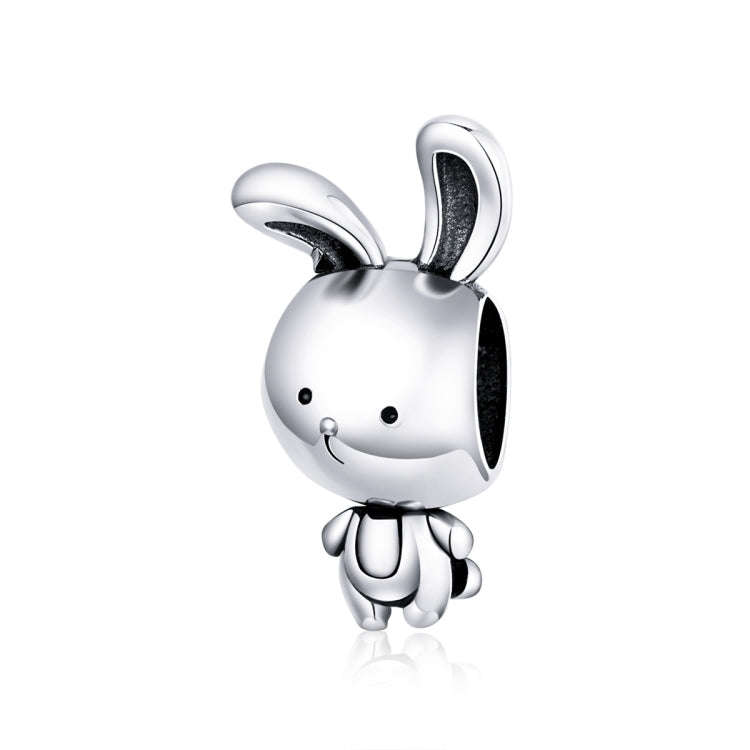 S925 Sterling Silver Simple Animal Rabbit Beaded DIY Bracelet Jewelry Accessories