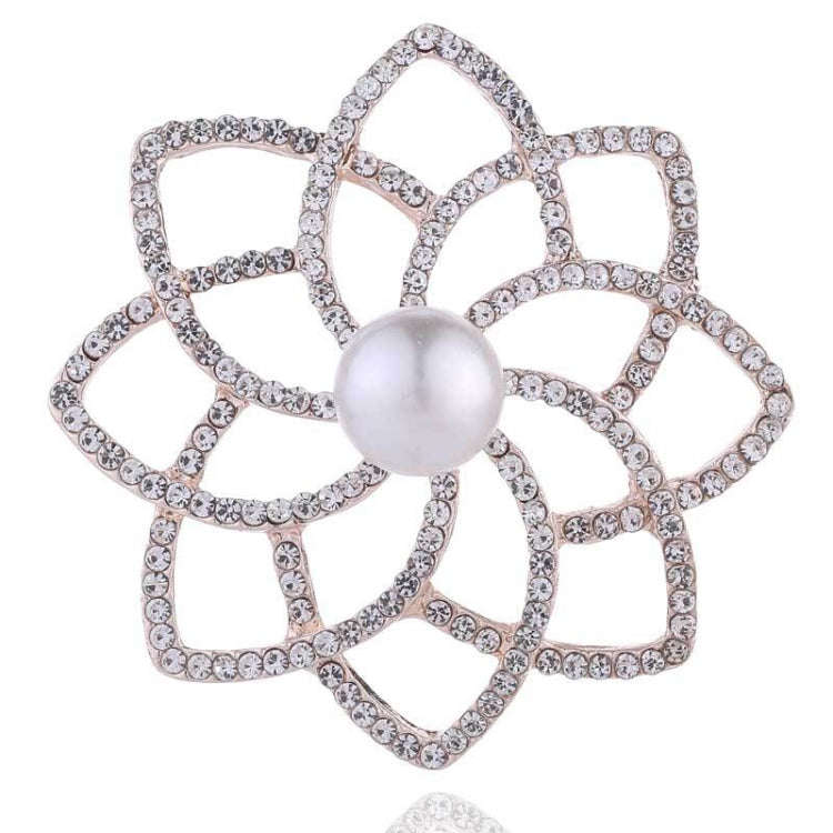 2 PCS Alloy  Double Flower Brooches Temperament Wild Clothes Pin(B07343)