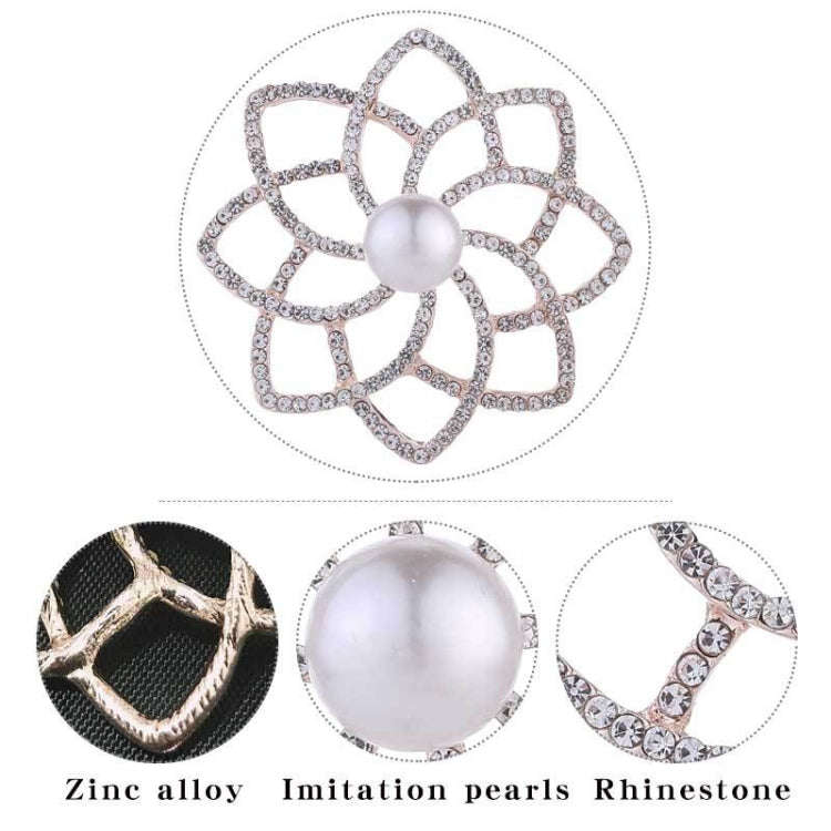 2 PCS Alloy  Double Flower Brooches Temperament Wild Clothes Pin(B07343)