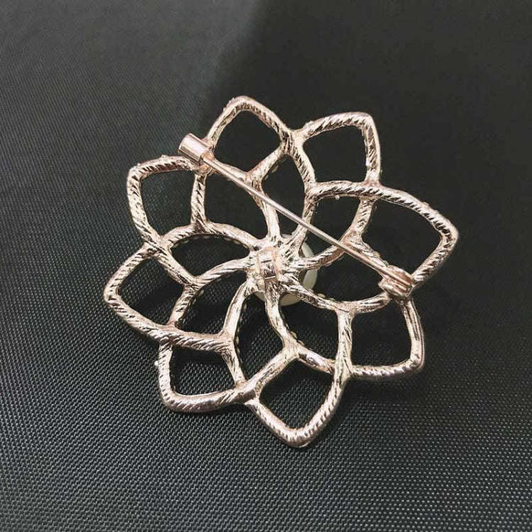 2 PCS Alloy  Double Flower Brooches Temperament Wild Clothes Pin(B07343)