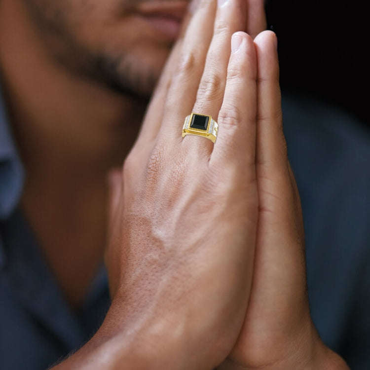 5 PCS 18K Gold Cross Ring Thorns Crown  Ring For Men, Size: 10