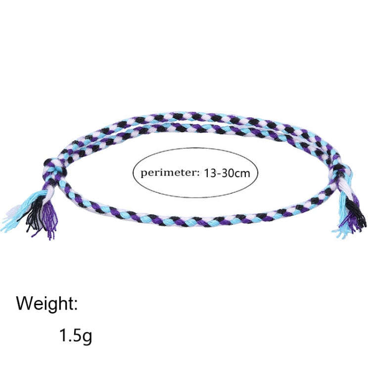 1010-89 Four-strand Colorful Braided Rope Adjustable Bracelet(4)