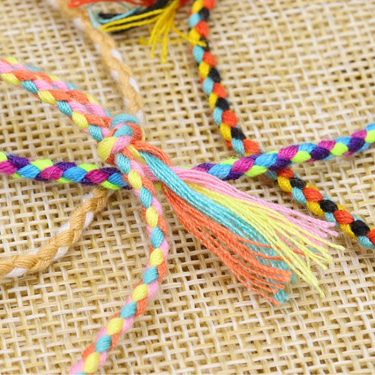 1010-89 Four-strand Colorful Braided Rope Adjustable Bracelet(4)