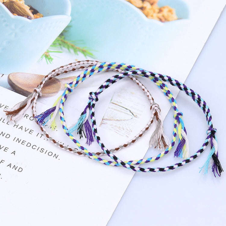 1010-89 Four-strand Colorful Braided Rope Adjustable Bracelet(4)
