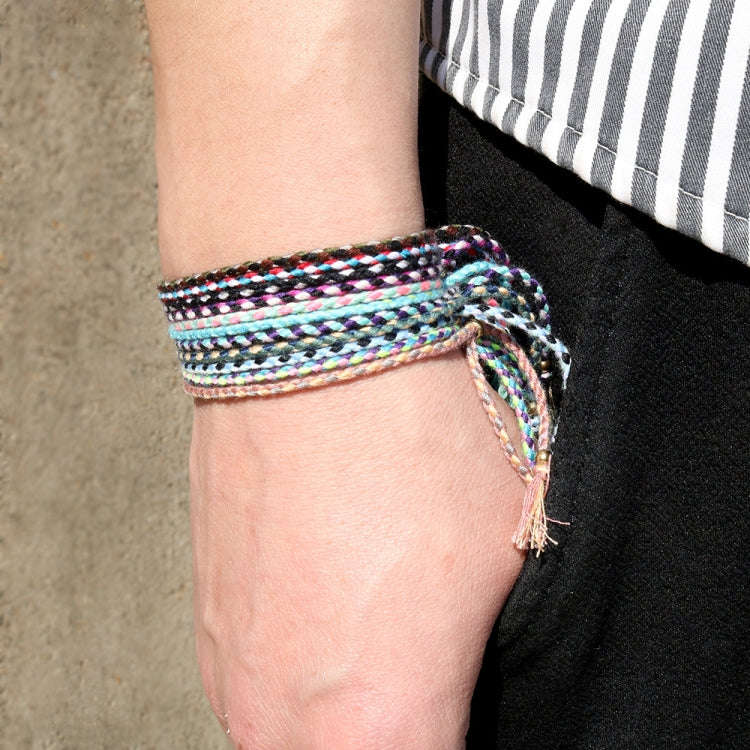 1010-89 Four-strand Colorful Braided Rope Adjustable Bracelet(4)