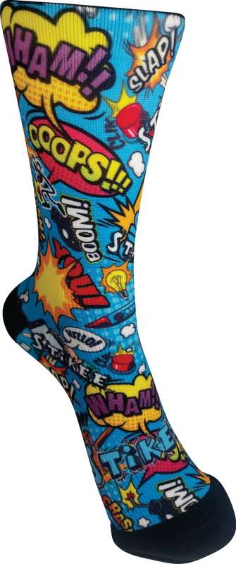 Stikee Cartoon Sock - Blue