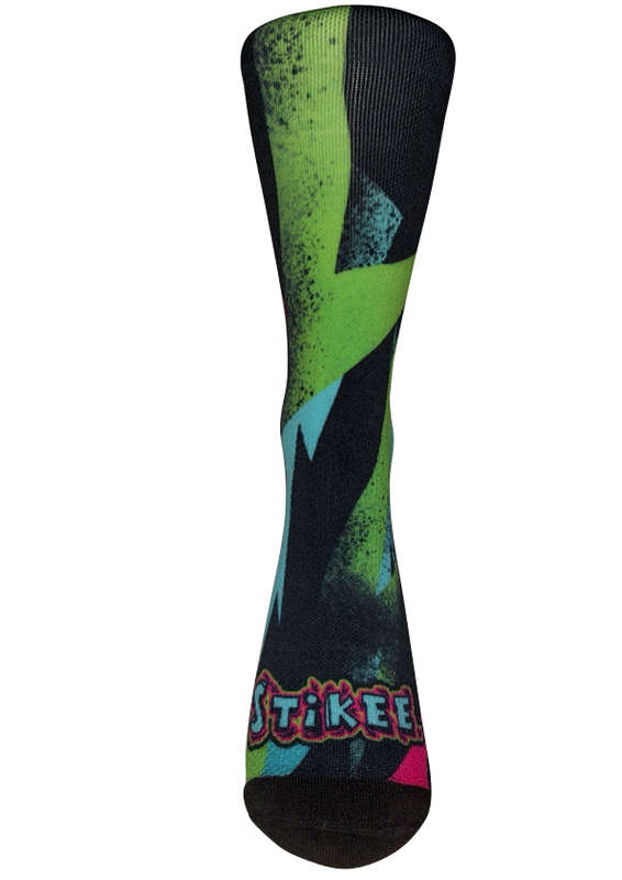 Stikee Lightning Sock - Pink, Blue and Green