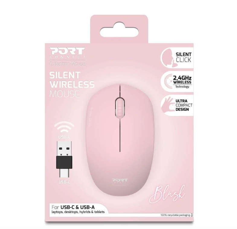 Port Connect MOUSE COLLECTION II WIRELESS Blush