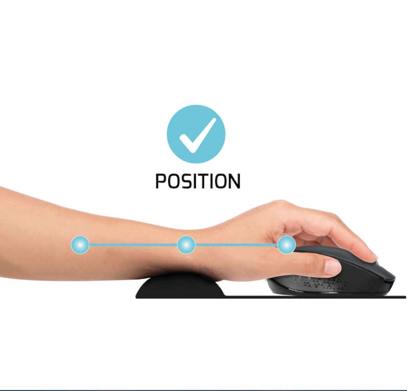 Port Ergonomic Gel Mouse Pad  Black