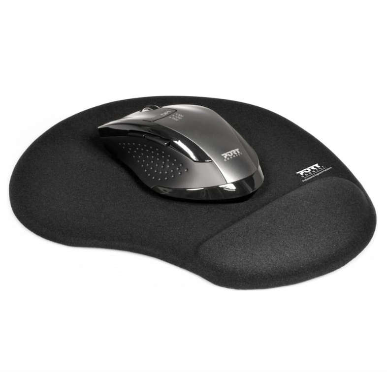 Port Ergonomic Gel Mouse Pad  Black