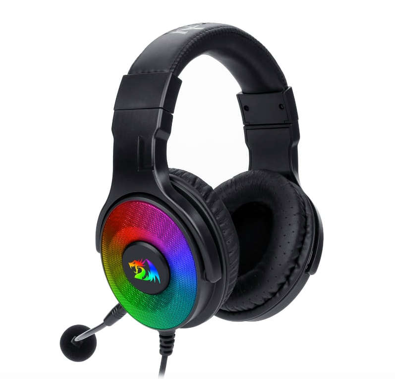 REDRAGON Over Ear PANDORA USB Aux RGB Gaming Headset  Black