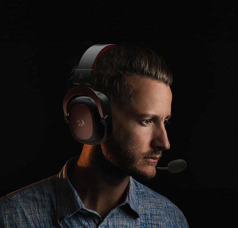 Redragon Over Ear Zeus 2 USB Wired Gaming Headset  Black