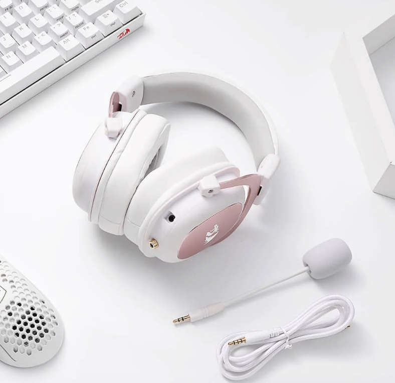 Redragon Over Ear Zeus 2 USB Wired Gaming Headset  White