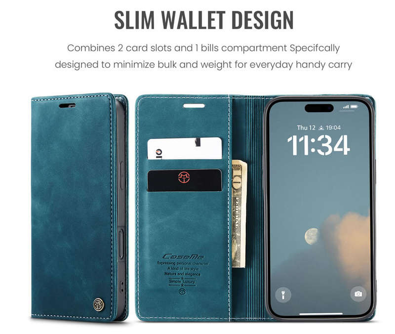 Caseme Flip Wallet Cover Compatible With iPhone 16