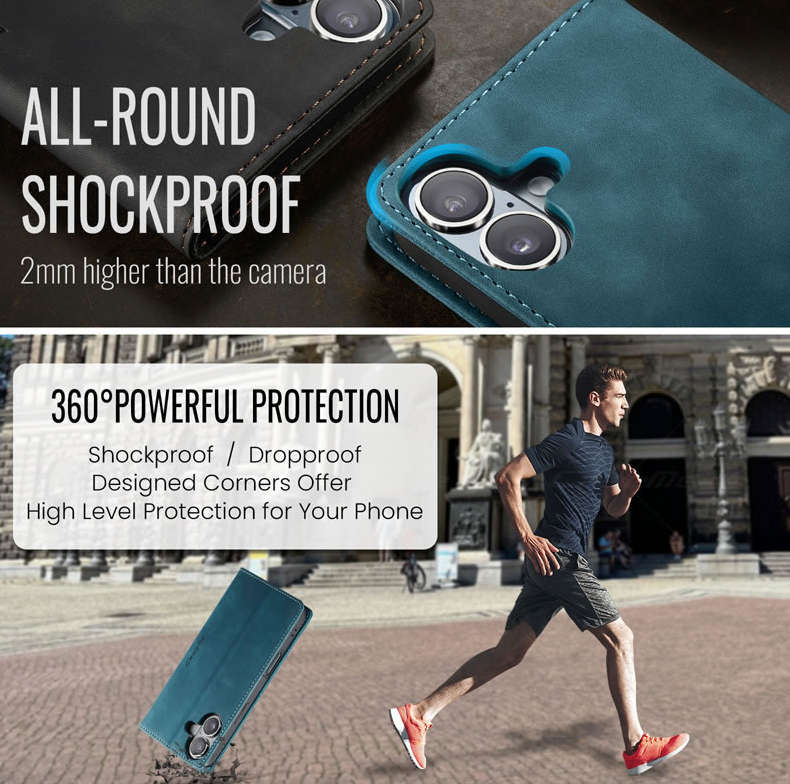 Caseme Flip Wallet Cover Compatible With iPhone 16