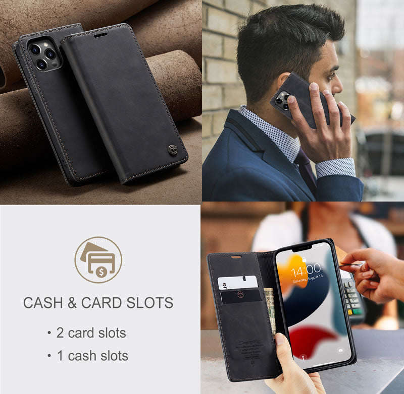 CaseMe iPhone 13 Pro Max Flip Wallet Case