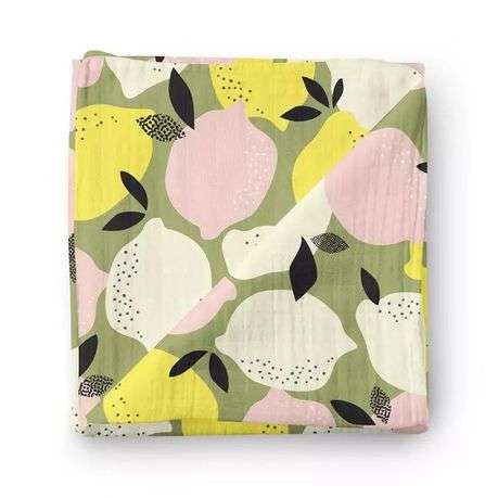 JenJen's Bamboo & Cotton Swaddle Blanket - Lemons