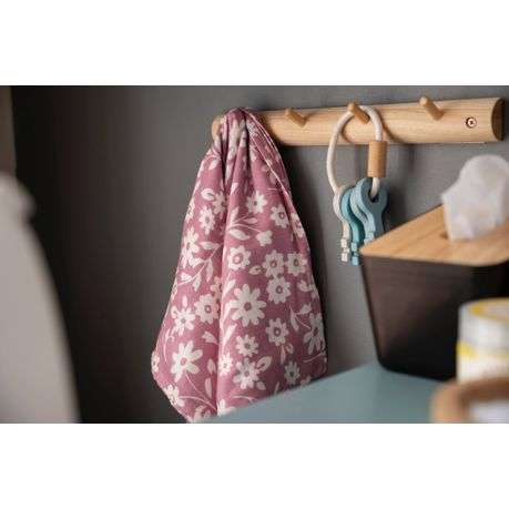 JenJen's Bamboo & Cotton Swaddle Blanket - Pink Flower