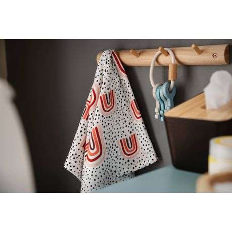 JenJen Bamboo Cotton Swaddle Blanket-Rainbow and Dots