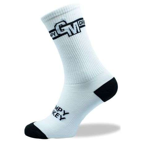 Skater White Grumpy Monkey Sock