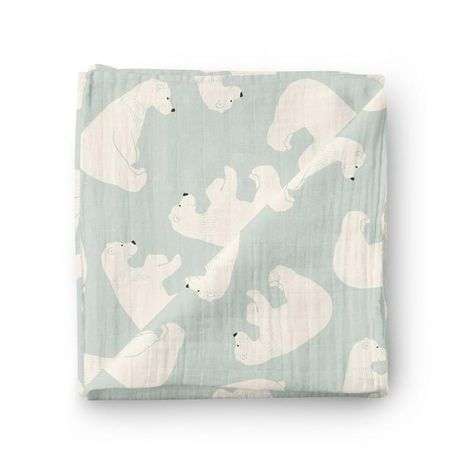 JenJen's Bamboo & Cotton Swaddle Blanket - Polar Bear