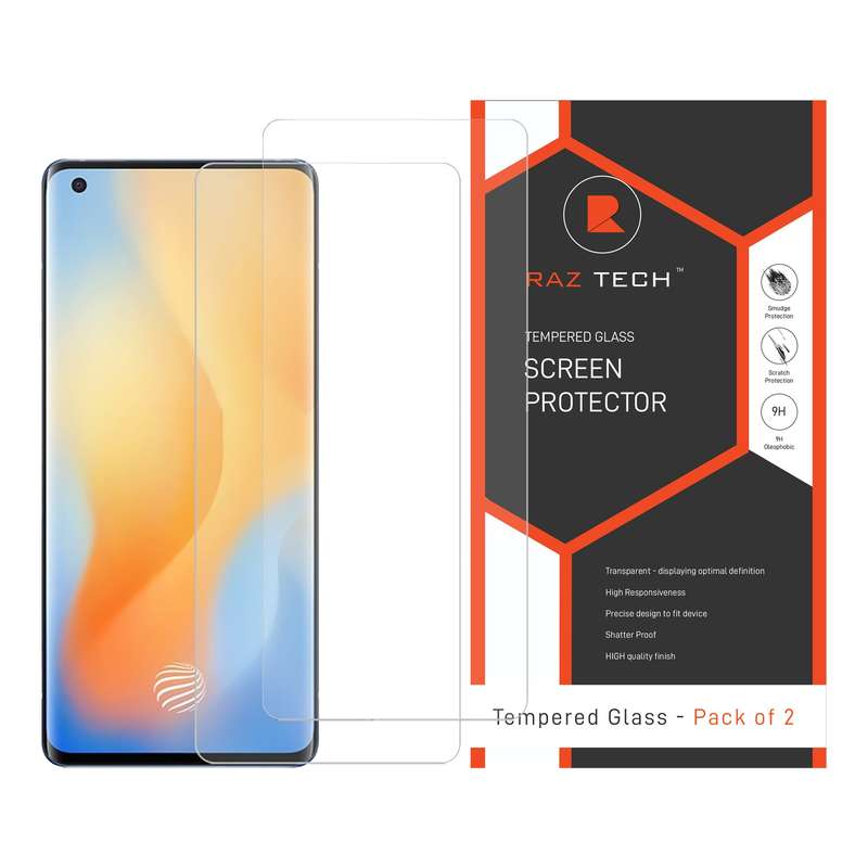 Tempered  Glass Screen Protector for Vivo X50 / X50 5G (Pack of 2)
